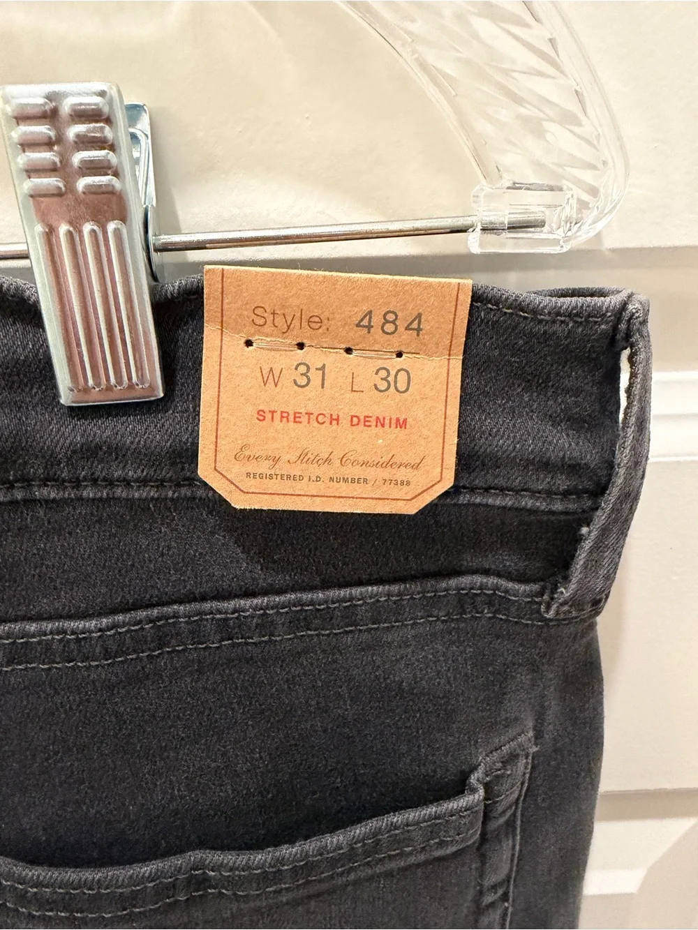J. Crew 484 Slim-fit Stretch Jean in Dark Charcoal Wash 31x30 NWT